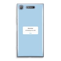 Reminder: Sony Xperia XZ1 Transparant Hoesje Reminder: Sony Xperia XZ1 Transparant Hoesje