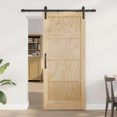 Schuifdeur met beslag 86x198,5 cm massief grenenhout