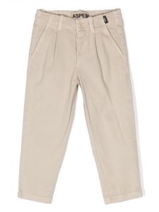 Aspesi Kids pantalon droit à patch logo - Tons neutres