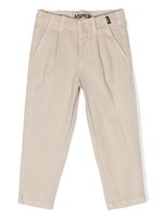 Aspesi Kids pantalon droit à patch logo - Tons neutres