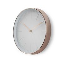 Nedis CLWA013PC30RE Ronde Wandklok Diameter 30 Cm Wit & Roze-goud - thumbnail