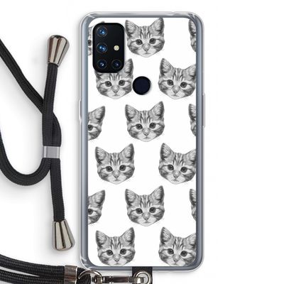 Kitten: OnePlus Nord N10 5G Transparant Hoesje met koord