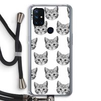 Kitten: OnePlus Nord N10 5G Transparant Hoesje met koord