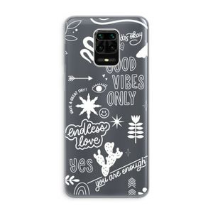 Good vibes: Xiaomi Redmi Note 9 Pro Transparant Hoesje