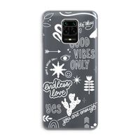 Good vibes: Xiaomi Redmi Note 9 Pro Transparant Hoesje