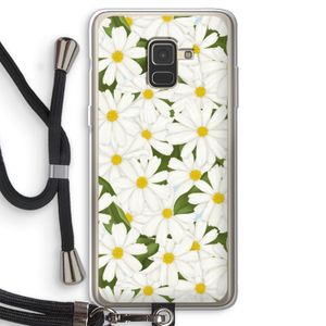 Summer Daisies: Samsung Galaxy A8 (2018) Transparant Hoesje met koord