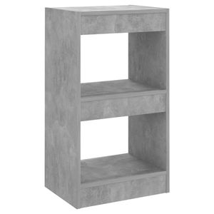 The Living Store Boekenkast Betongrijs 40x30x72 cm - Bewerkt hout