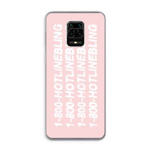 Hotline bling pink: Xiaomi Redmi Note 9 Pro Transparant Hoesje