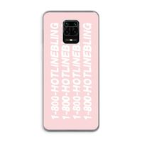 Hotline bling pink: Xiaomi Redmi Note 9 Pro Transparant Hoesje