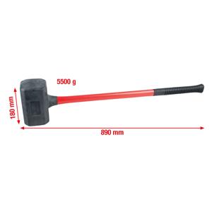 KS Tools 140.5259 Terugslagvrije beschermhamer, XL, 5500g