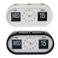 Alarm klok 20x6x9,5cm wit of zwart - thumbnail