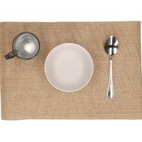 Placemats - 6x stuks - goud - polyester - 45 x 30 cm - thumbnail