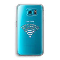 Home Is Where The Wifi Is: Samsung Galaxy S6 Transparant Hoesje - thumbnail