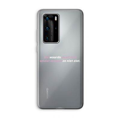 uw waarde daalt niet: Huawei P40 Pro Transparant Hoesje
