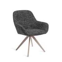 Jesper Home Draaibare Eetkamerstoel 'Kushi' Turn Beige, kleur Skyfall