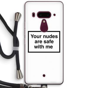 Safe with me: HTC U12+ Transparant Hoesje met koord