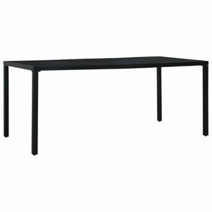 vidaXL Tuintafel 180x83x72 cm staal zwart