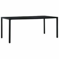 vidaXL Tuintafel 180x83x72 cm staal zwart - thumbnail