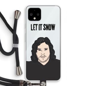 Let It Snow: Pixel 4 Transparant Hoesje met koord