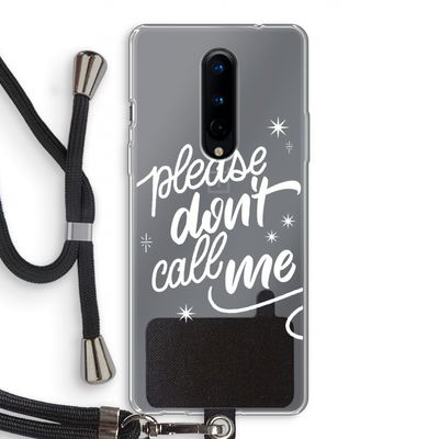 Don't call: OnePlus 8 Transparant Hoesje met koord
