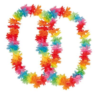 Verkleed Hawaii krans - 4x - in zomerse kleuren - themafeest - zomer