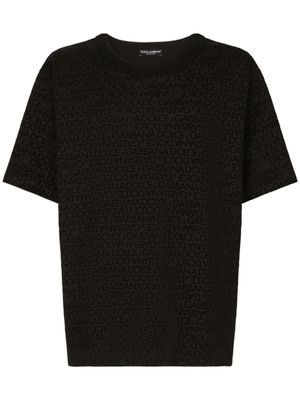 Dolce & Gabbana t-shirt en coton à logo imprimé - Noir