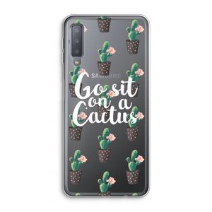 Cactus quote: Samsung Galaxy A7 (2018) Transparant Hoesje