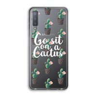 Cactus quote: Samsung Galaxy A7 (2018) Transparant Hoesje