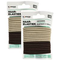 Benson Care Haar elastiekjes - set 60x - bruin/beige - zonder metaal - D5 cm Benson Care Haar elastiekjes - set 60x - bruin/beige - zonder metaal - D5 cm