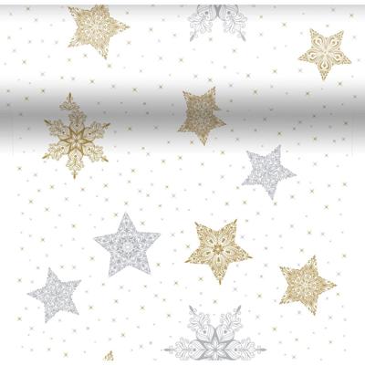 Duni 3-in-1 snowstars white 40x480cm