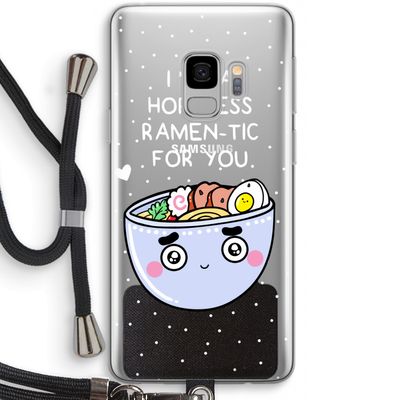 I'm A Hopeless Ramen-Tic For You: Samsung Galaxy S9 Transparant Hoesje met koord