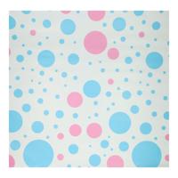 Cadeaupapier Blauw/Roze Stippen, 4mtr. Cadeaupapier Blauw/Roze Stippen, 4mtr.