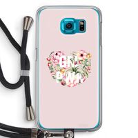 GRL PWR Flower: Samsung Galaxy S6 Transparant Hoesje met koord