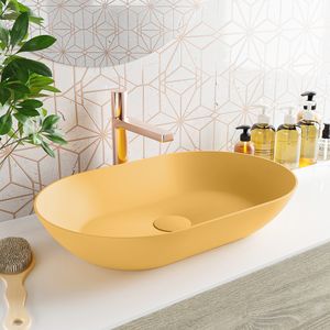 MONDIAZ ONNI Waskom solid surface 55cm kleur Ocher / Ocher