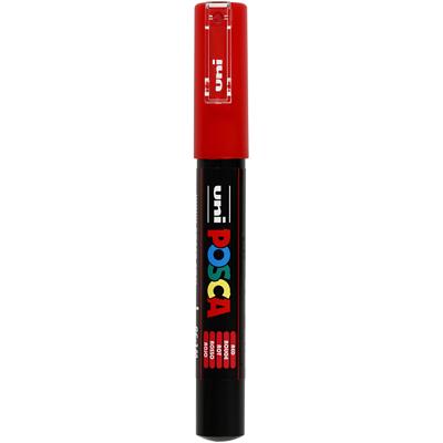 Uni-Posca Posca marker, afm pc-1m, lijndikte 0,7 mm, extra-fijn, rood, 1 stuk