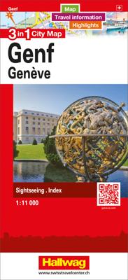 Stadsplattegrond Geneve - Genève | Hallwag Stadsplattegrond Geneve - Genève | Hallwag
