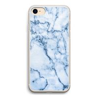 Blauw marmer: iPhone 7 Transparant Hoesje