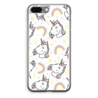Rainbow Unicorn: iPhone 8 Plus Transparant Hoesje
