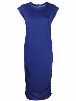 Lanvin Pre-Owned robe mi-longue à fronces - Bleu