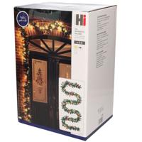 HI verlichte dennenslinger - 500 cm - incl. kerstballen - dennen guirlandes - kerstversiering