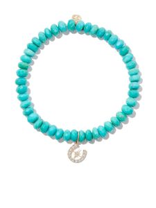 Sydney Evan bracelet Starburst en or 14ct orné de turquoise et de diamants