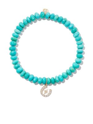 Sydney Evan bracelet Starburst en or 14ct orné de turquoise et de diamants