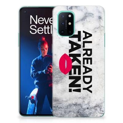 OnePlus 8T | Siliconen hoesje | met naam Already Taken White