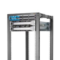 StarTech.com 42U open-frame server rack kast met 4 stijlen met instelbare diepte - plat verpakt met zwenkwielen, waterpas gesteld en kabelhaken - thumbnail