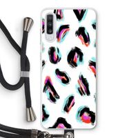 Cheetah color: Samsung Galaxy A70 Transparant Hoesje met koord