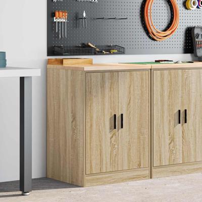 Garagekast 60x51x85 cm massief grenenhout sonoma eikenkleurig