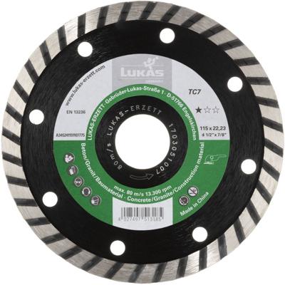 LUKAS-ERZETT A345241151107775 DiamantTC7 115x22,23x7 Diamanten doorslijpschijf 1 stuk(s)