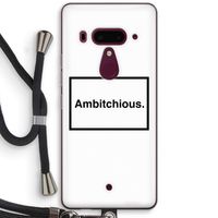Ambitchious: HTC U12+ Transparant Hoesje met koord