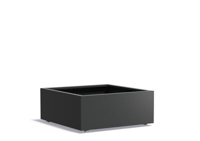 Aluminium plantenbak CARREZ met wielen 100x100x40cm.