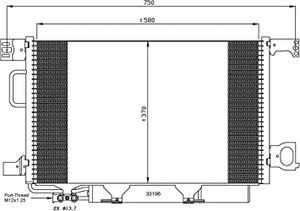 Condensor, airconditioning 35623